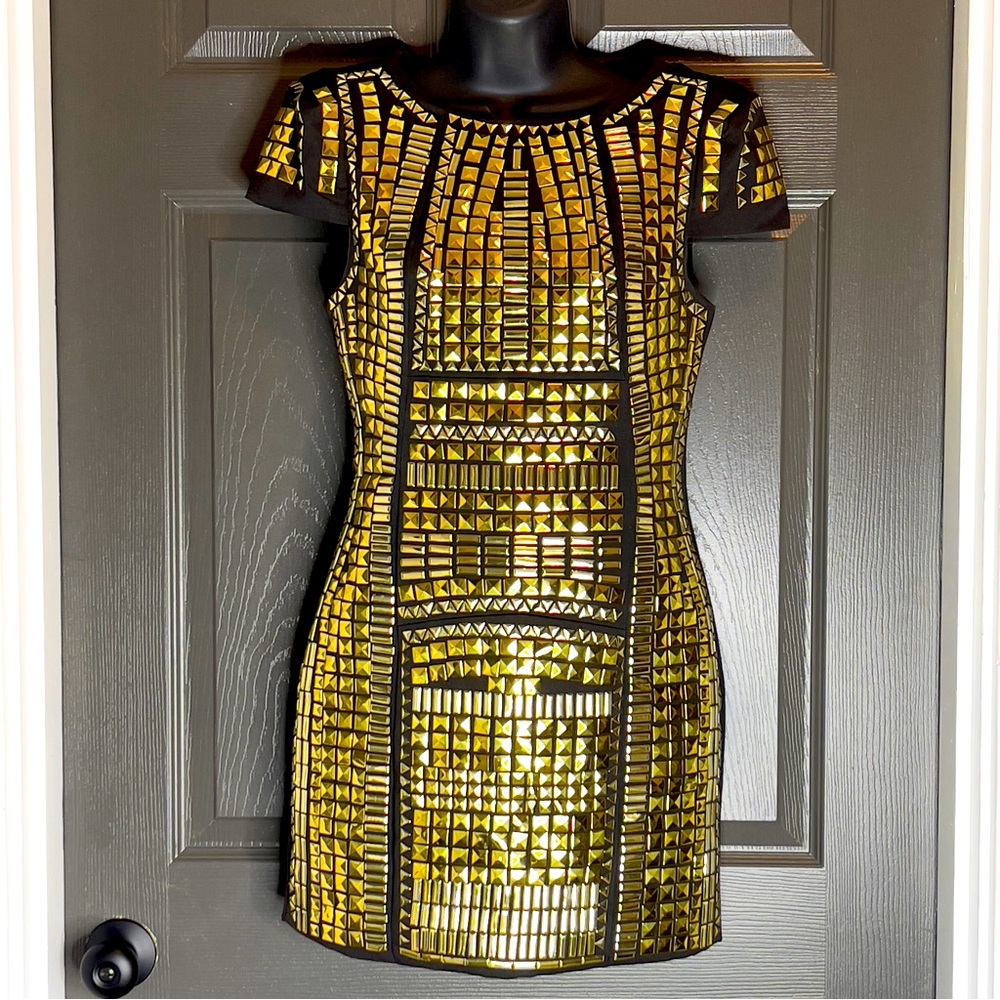 Cocorigo Black dress with gold studs